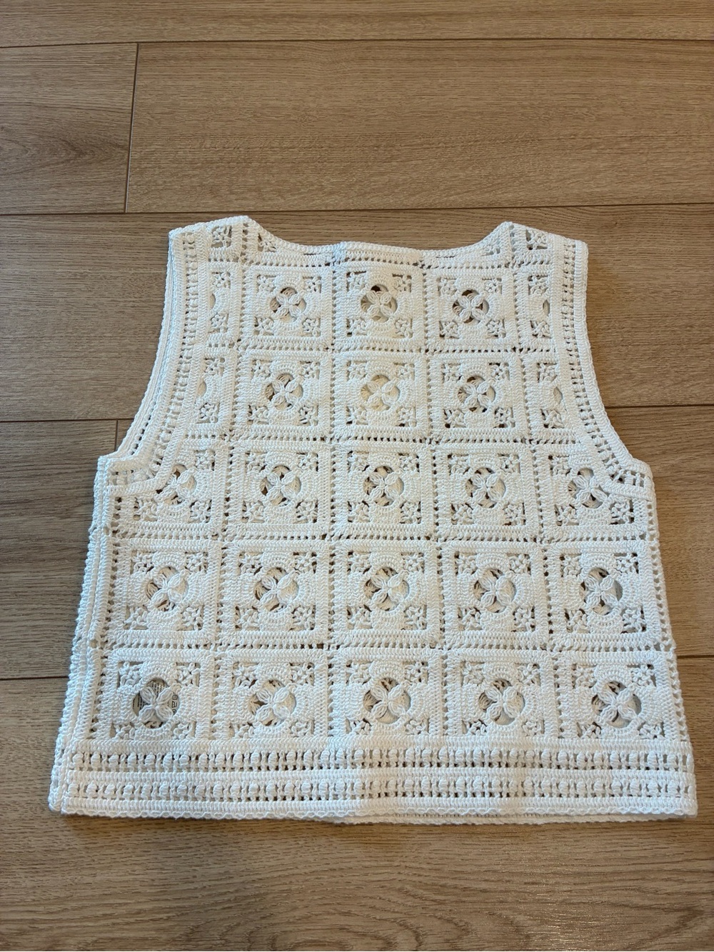 NWT Sezane Women’s Pull Lysiane Jumper Ecru Crochet Top Size XS - Picture 7 of 7